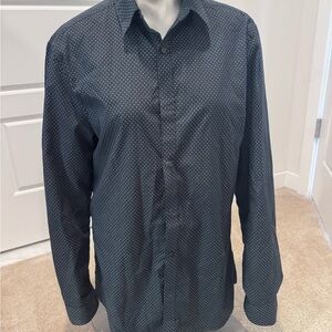 H&M Men's Black Dotted Shirt Sz Medium